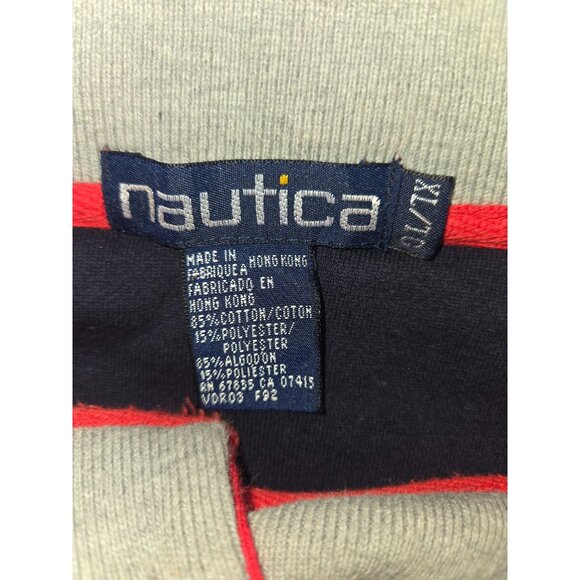 Nautica XL Mens 1/4 Zip Pullover Sweatshirt Vintage Retro Style - Picture 4 of 6